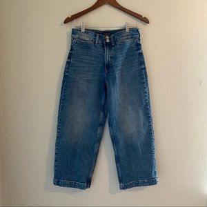 Banana Republic High Rise Wide Leg Crop Jeans 27